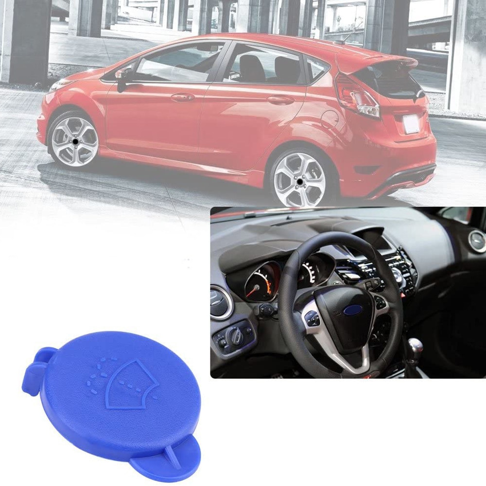 couvercle de bouteille de lave-glace bleu/jaune en plastique pare-brise bouchon de bouteille de lavage pour Ford FIESTA MK5