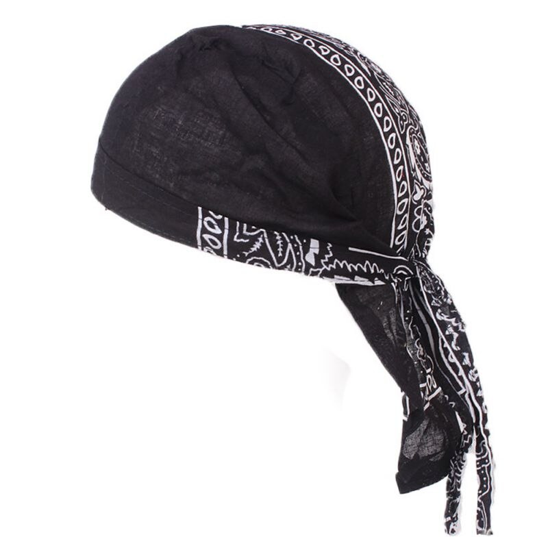 Extérieur Bandana Chapeau Peut Protéger Votre Peau Loin Du Fort Ensoleillement Amibe Pirate D'équitation Coiffure Mélange Couleur: Black