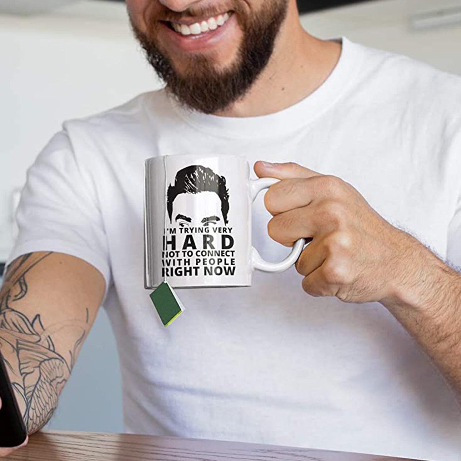 Funny Coffee Mug Quote Vintage Look Motivation Inspiration Novelty White Ceramic Heat-resistant Beer Mug Tea Glass Whiskey