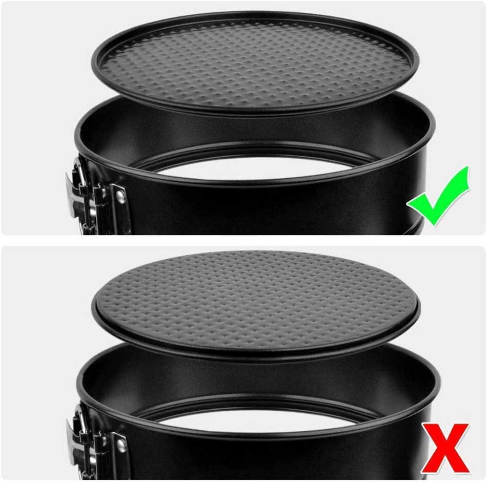 Geekhom Cake Pan Tin Ronde Bakken Tin Met Flat Base Ronde Cake Tin Bakvorm Set Van 3 10/18/22 Cm Cake Bakken Tin Bakvormen