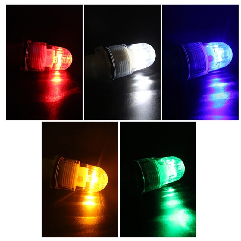 Luz LED de pesca subacuática, lámpara intermitente monocromática portátil y automática, resistente al agua, Señuelos de peces y camarones