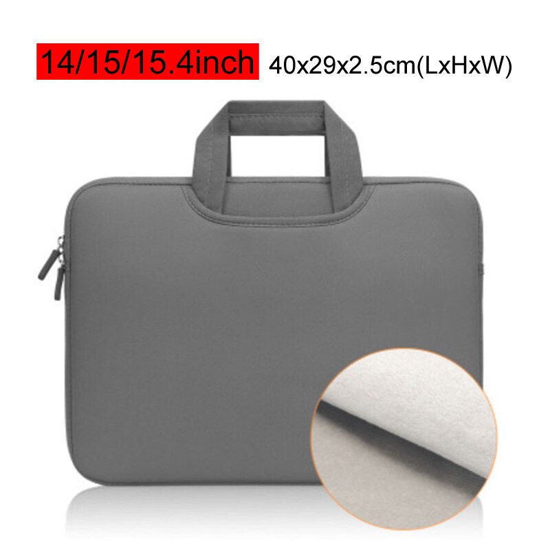 Portable Laptop Bag 11 13 14 15.6 inch Ultrabook Macbook Handbag Business Office Briefcase Notebook Ducuments Case Bags XA63C: Gray 14 15 15.4in