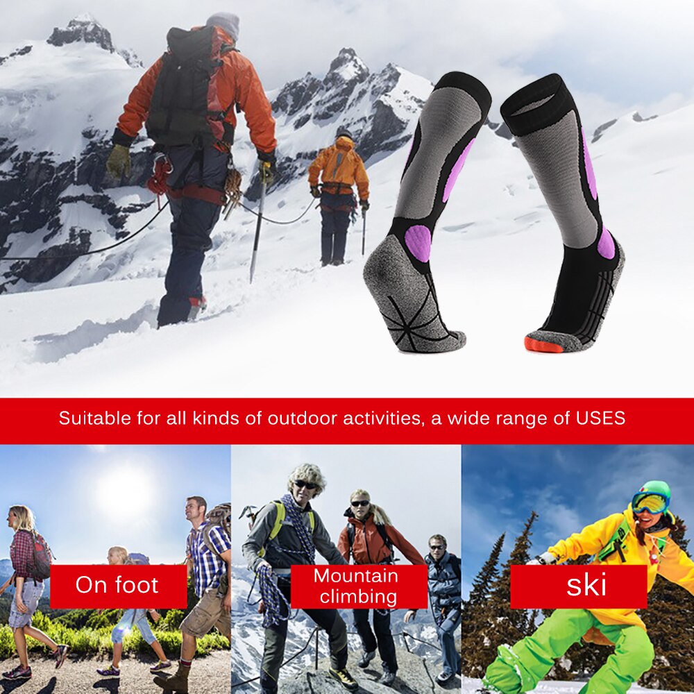 Meias esportivas inverno worm térmica meias de esqui para esportes ao ar livre ciclismo escalada caminhadas acampamento snowboard meias macias