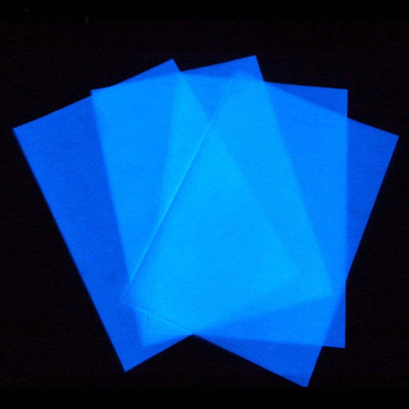 Chzimade 1Pcs A4 Glow In The Dark Inkjet Printer Papier Sticker Home Decor Lichtgevende Huisdier Film Decoratieve Muur Papier ambachten