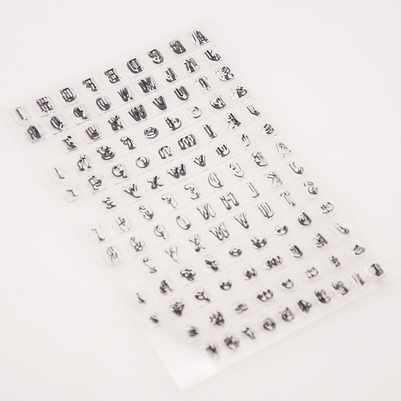 4 kinds letters transparent Silicone Clear Stamp for Scrapbooking Album DIY Craft Background Decoration Rubber Stamp