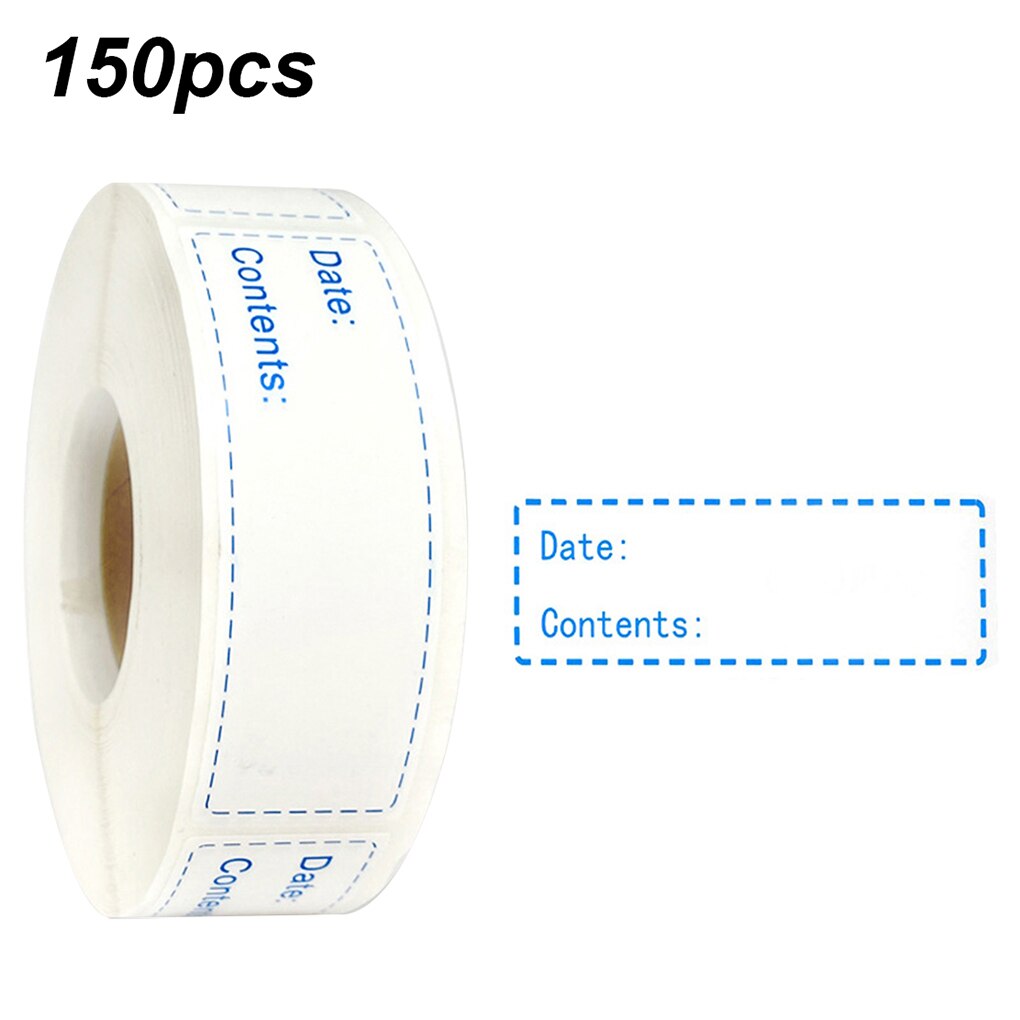 150pcs/roll Date Sticker Roll Refrigerator Date Content Label Removable Kitchen Food Storage Sticker Seasoning Bottle Sticker: Blue