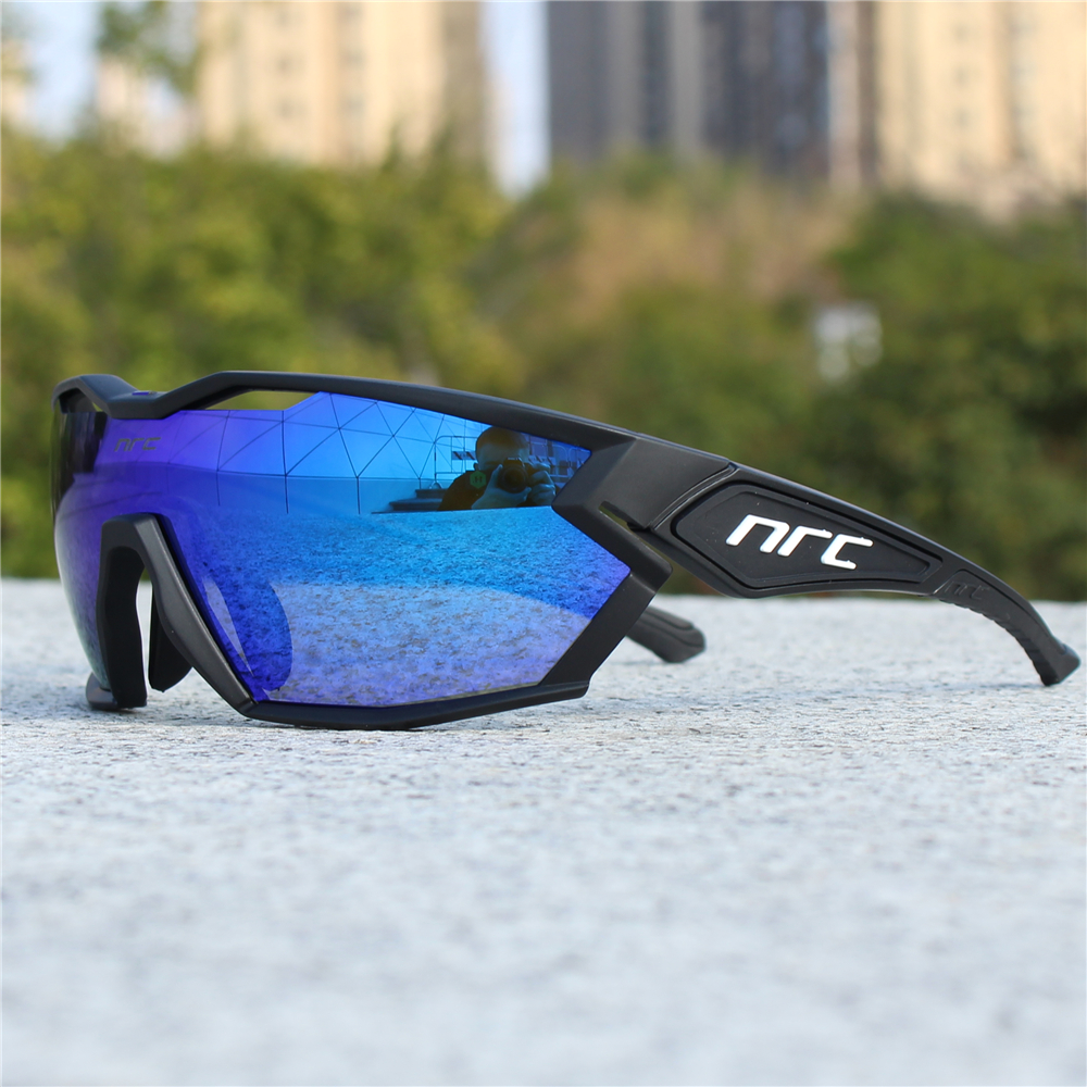 NRC X2 p-ride gafas de ciclismo hombre bicicleta de montaña deporte ciclismo gafas de sol MTB ciclismo gafas mujer: YELLOW