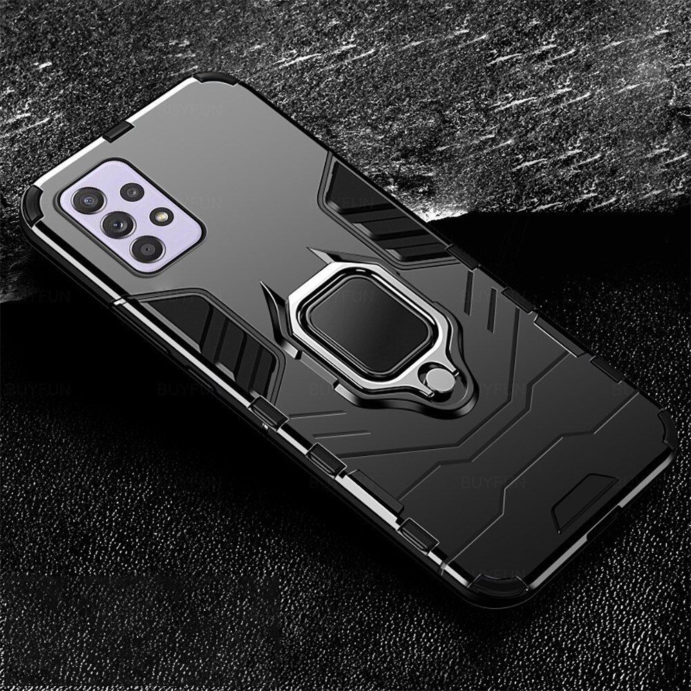 For Samsung Galaxy A32 5G magnetic ring buckle bracket phone protective case for samsung galaxi a 32 32a 4g 5g back Cover: For Samsung A32 5G / Black