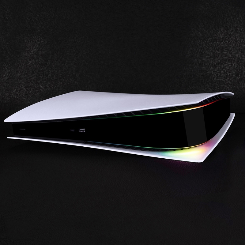For PS5 Console Rainbow Gradient Sticker Self Adhesive Decals LED Lightbar For CD-ROM Digital Version Game Accessories