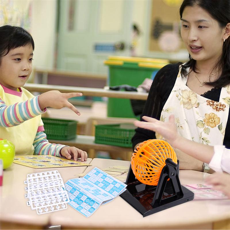 Bingo Console de jeu Machine de loterie Simulative enfants jouets éducatifs Machine de Bingo créative accessoires de jeu de fête pour la maison