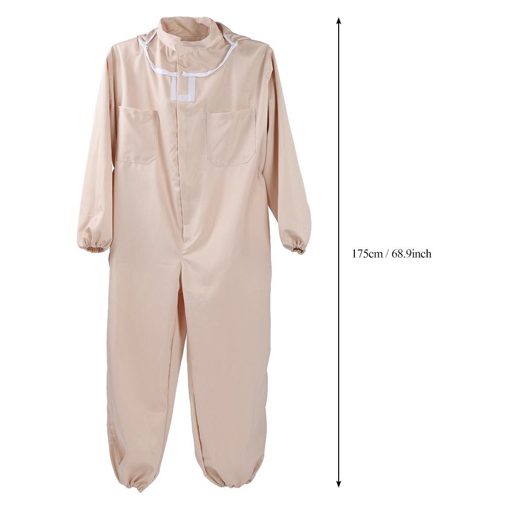 Apicultura miel protección apicultura protección de cuerpo completo chaqueta bata traje granja herramientas de abeja: Amarillo