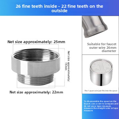 16 18 20 22 24mm G3/4 G1/2 To M22 Connectors Kitchen Aerator Bubbler Water Purifier Adapter Faucet Extend Length Adapters: Light Grey