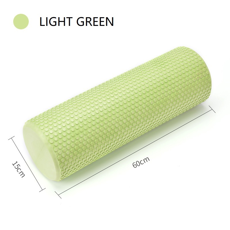 45/60/90*15 Cm Effen Yoga Kolom Blok Eva Pilates Yoga Foam Roller Fitness Training Massage Roller Stok gym Sport Tool: Green 60cm