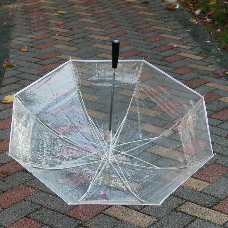 LED Light Transparent Unbrella For Environmental Shining Glowing Umbrellas Party Activity Long Handle Umbrella