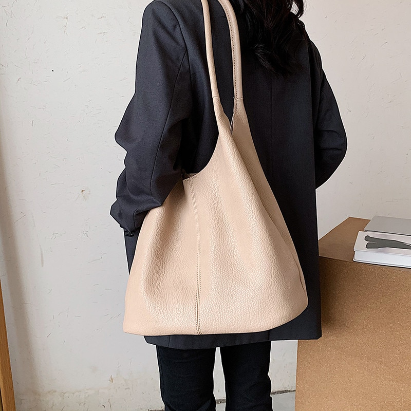 Sacs à main en cuir PU pour femmes, sacs à bandoulière de grande capacité pour dames, sacs à main simples pour dames, de voyage tendance, grand fourre-tout,