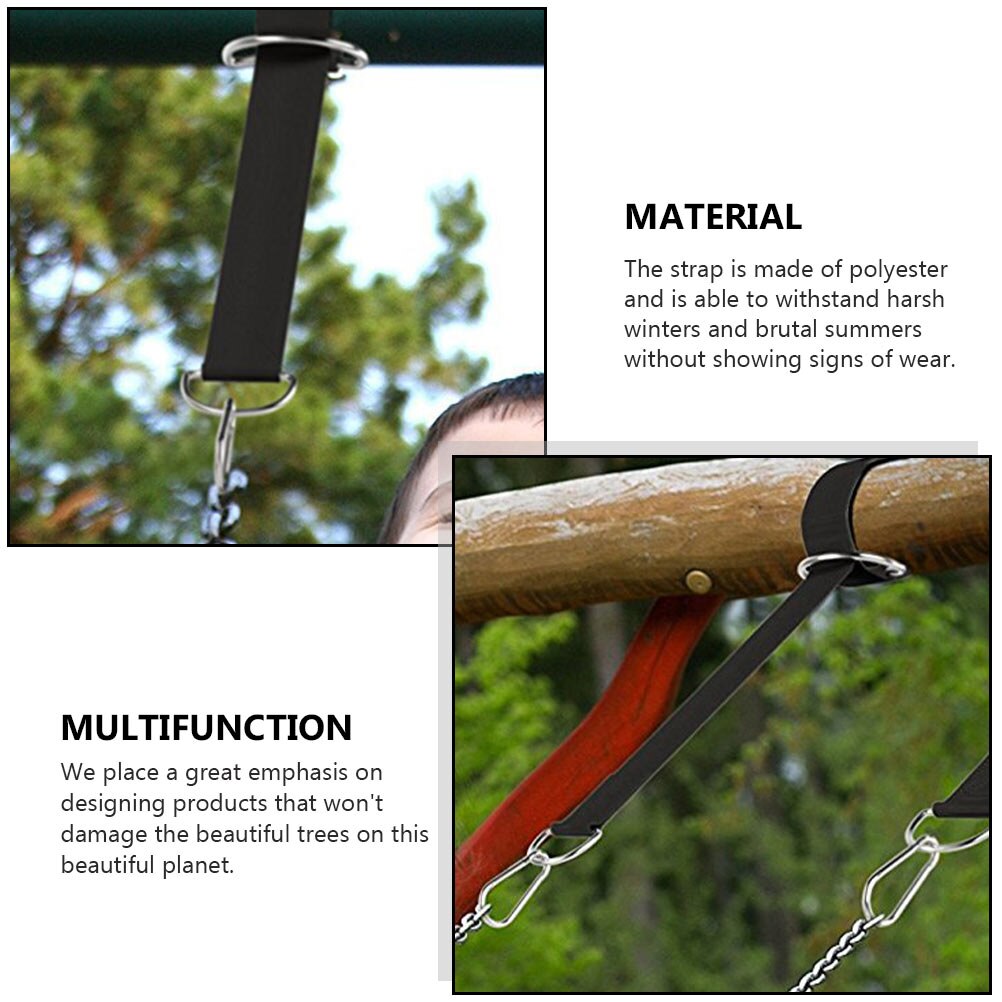 1 Set Tree Swing Hanging Kit Tree Swing Straps Hammock Straps With Loops