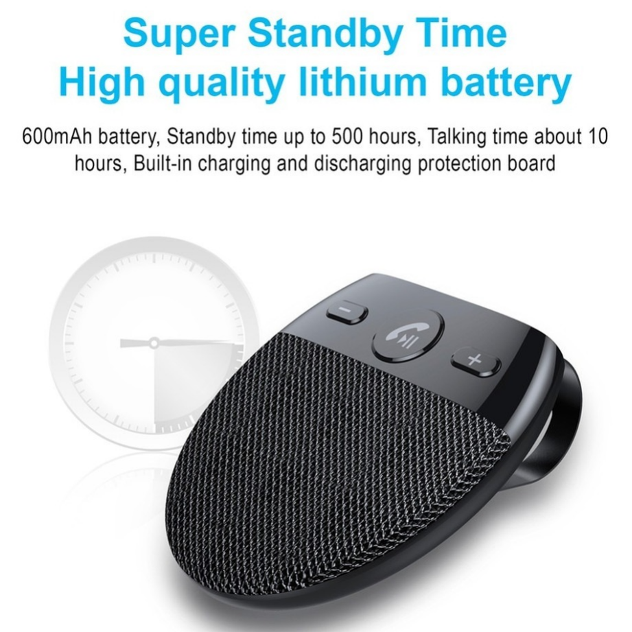 Wireless Bluetooth Car Speaker Handsfree Kit Hands-Free Blue-tooth Multipoint Speaker Phone Sun Visor Blue Tooth Car Accessories