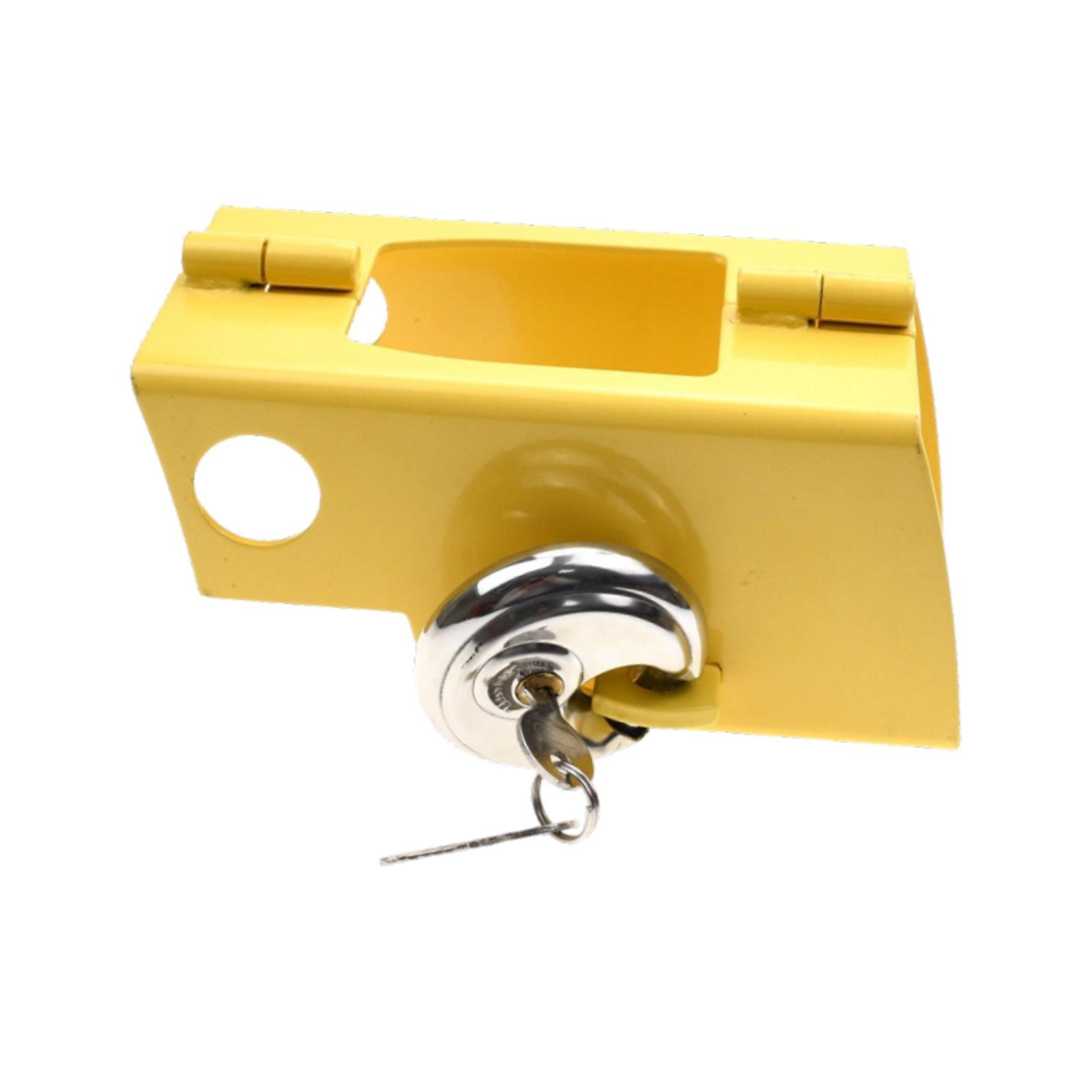 Trailer Lock Sturdy with Padlock Premium Steel Camper Accessories Hitch Lock for Caravan Trailer Coupler Lock for Rvs Security