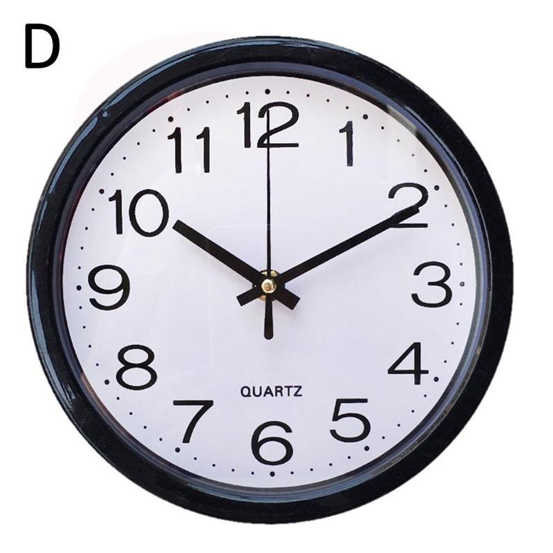 8 Inch Round Quartz Wall Clock Glow In Dark Bedroom Kitchen Clocks Quartz Silent Sweep: D