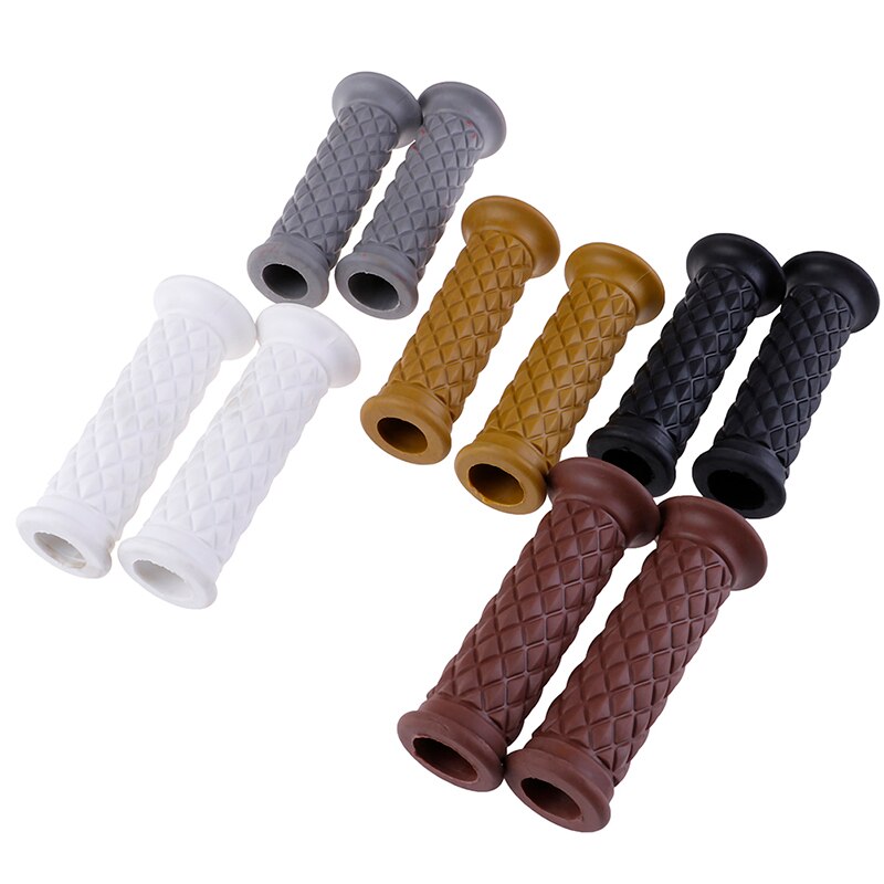 1 Pair Available Retro Cafe Racer Parts Rubber Motorbike Grip for Moto Handlebar