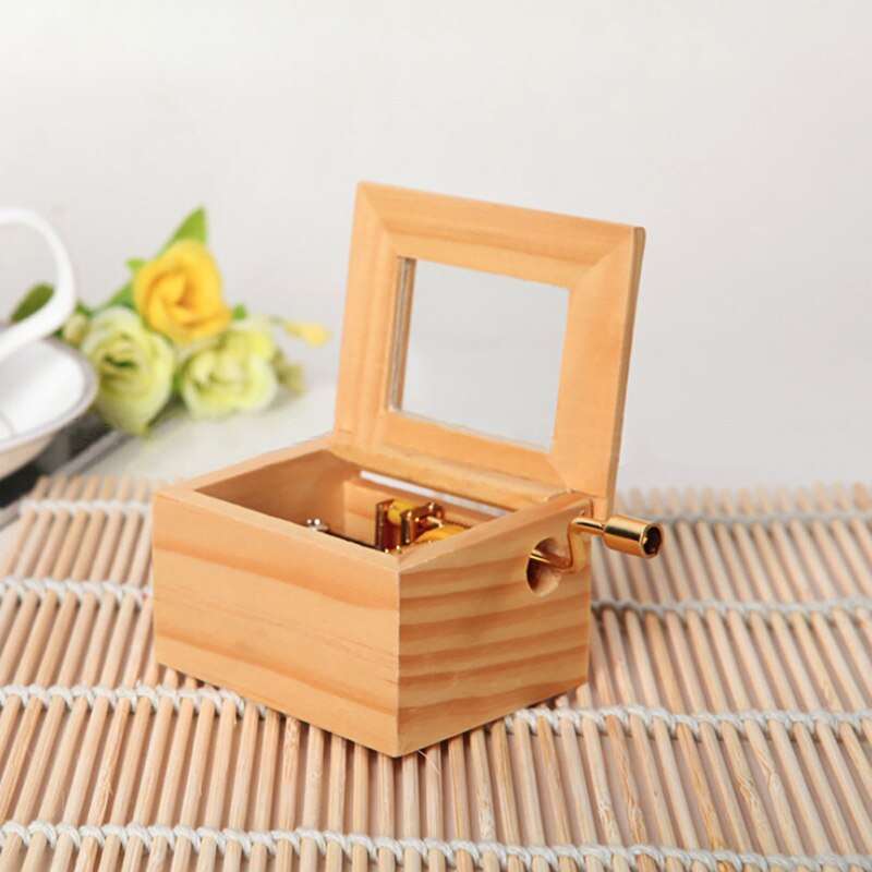 Classic Music Box Classical Wooden Home Decor Birthday Wood Hand Musical Box Happy Birthday