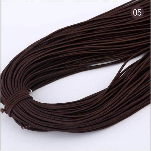 1mm Colorful High-Elastic Round Elastic Band Round Elastic Rope Rubber Band Elastic Line DIY Sewing Jewelry Accessories 9yards: Brass