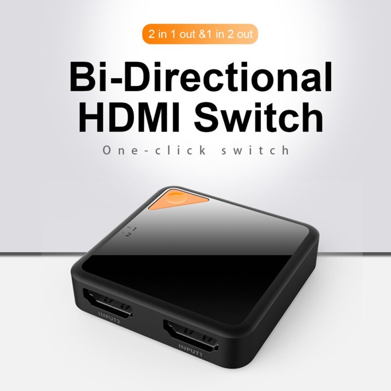 Vedio Hoge Snelheid Screen Splitter 2 In 1 Out Bi Richting Hd 4K Port Home Office Hdmi Switcher Sharing monitor Plug En Play