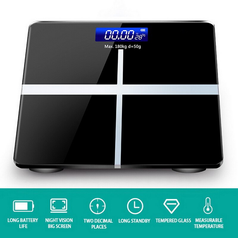 Bodyscale gulv videnskabelig smart elektronisk ledet digital vægt badeværelse vægte balance bluetooth app android ios: Normal 3