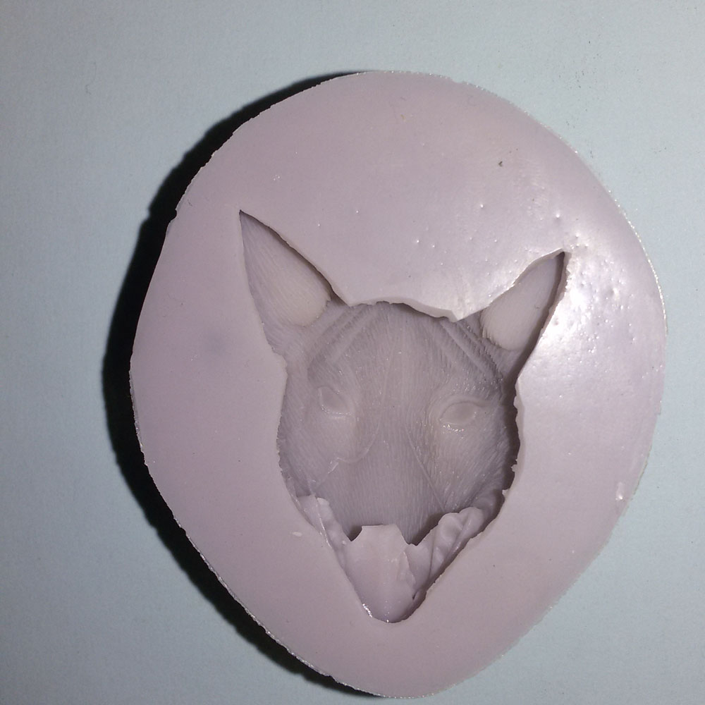 Bull terrier hond gezicht fondant mold resin klei mallen siliconen mal