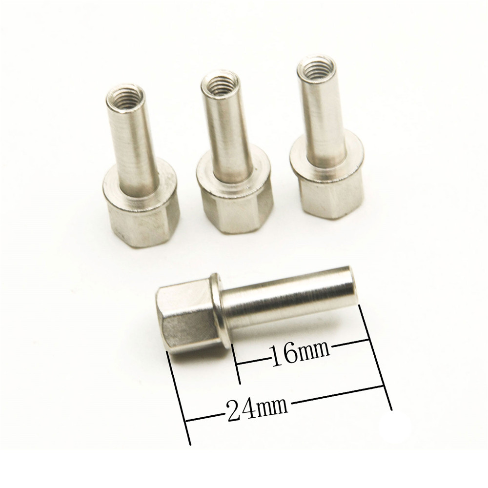 Yeahrun 4 Stks/set Metalen Moeren Voor 1/10 Rc Auto 12Mm Wiel Hub Hex Drive Adapter Extension 15Mm/20Mm/25Mm: 20mm