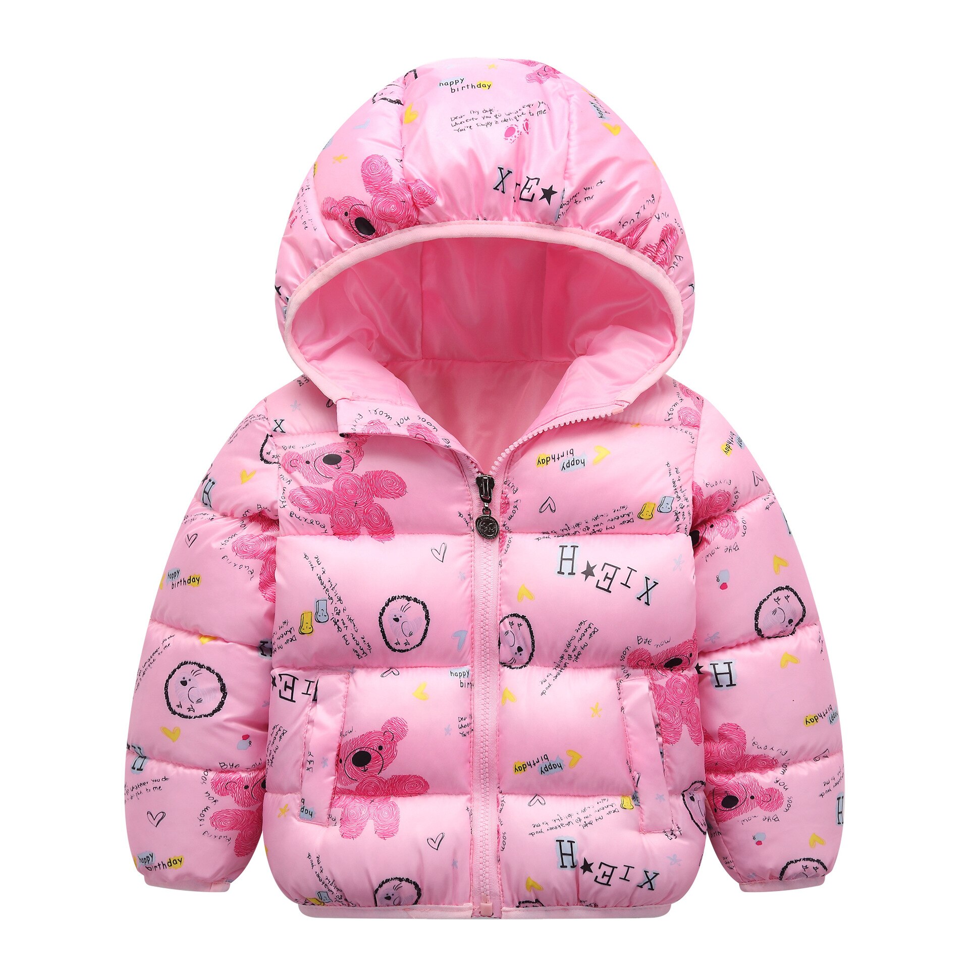 autumn and winter children's jacket short hooded cotton suit