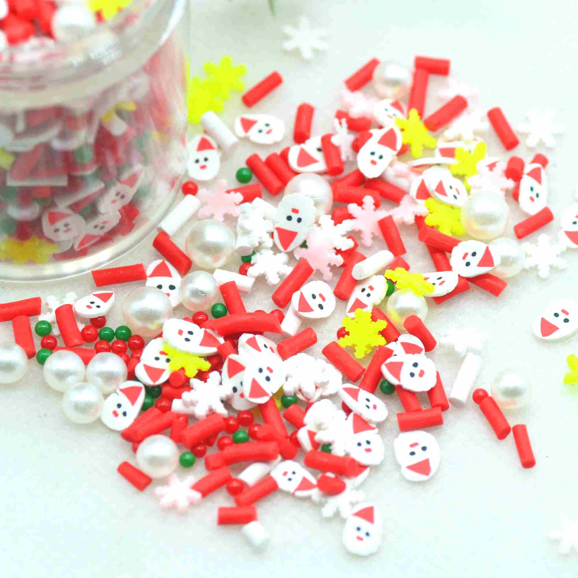 Polymer Clay Christmas Party Decoration Sprinkles-Christmas Arts Crafting Supplies-Soft Clay Nail Embellishments