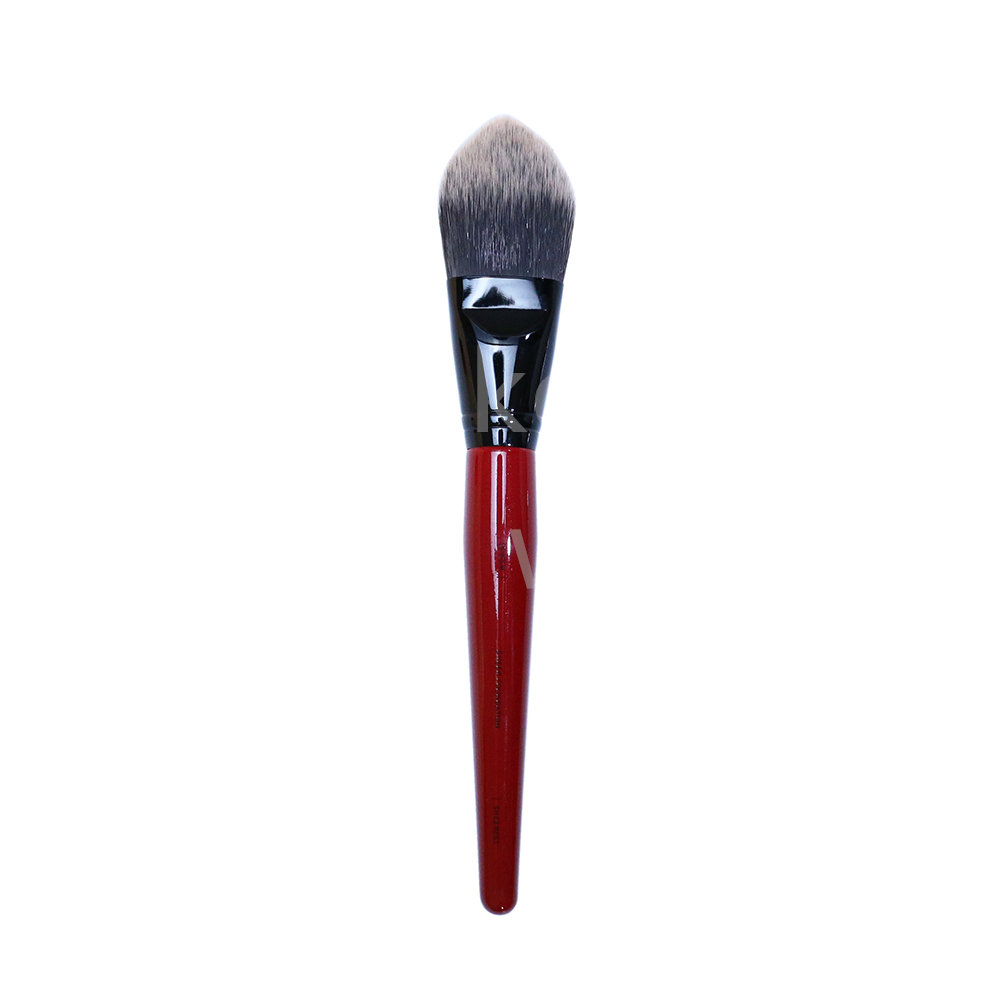 Stippling Foundation Red Body Curve Long Handle Soft Synthetic Large Round Stippling Foundation Brush Foundation Makeup Tools: SSB-SHEER FOUNDATION