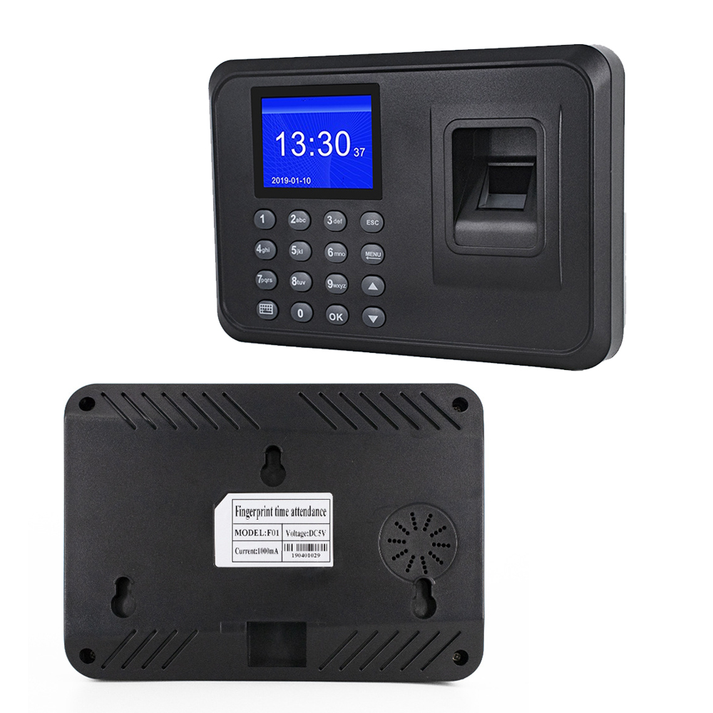 Multi-language Fingerprint Time Attendance System Clock Recorder Employee Recognition Recording Device Electronic Machine