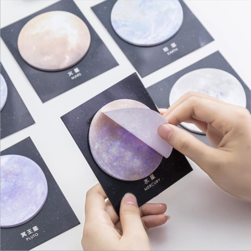 Paper Sticky Notes Space Planet Memo Pad Cute Art Paper For Girl Space Paper Sticky Notes Household Necessary