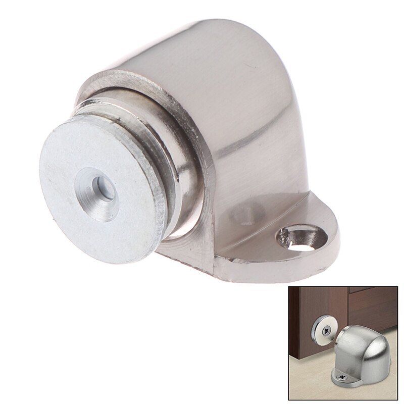 Magnetic Door Stopper Suction Gate Supporting Hardware Powerful Mini Door Stop with Catch Screw Mount Stainless Steel Strong