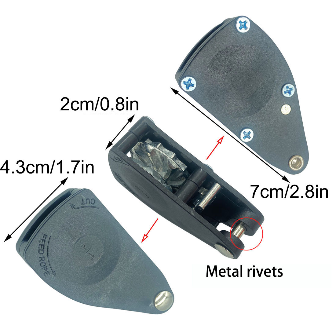 Corde de Moulage pour Tente de Camping, Tendeur de Fixation, Poulie à Cliquet, Auvent, Crochet, 6mm