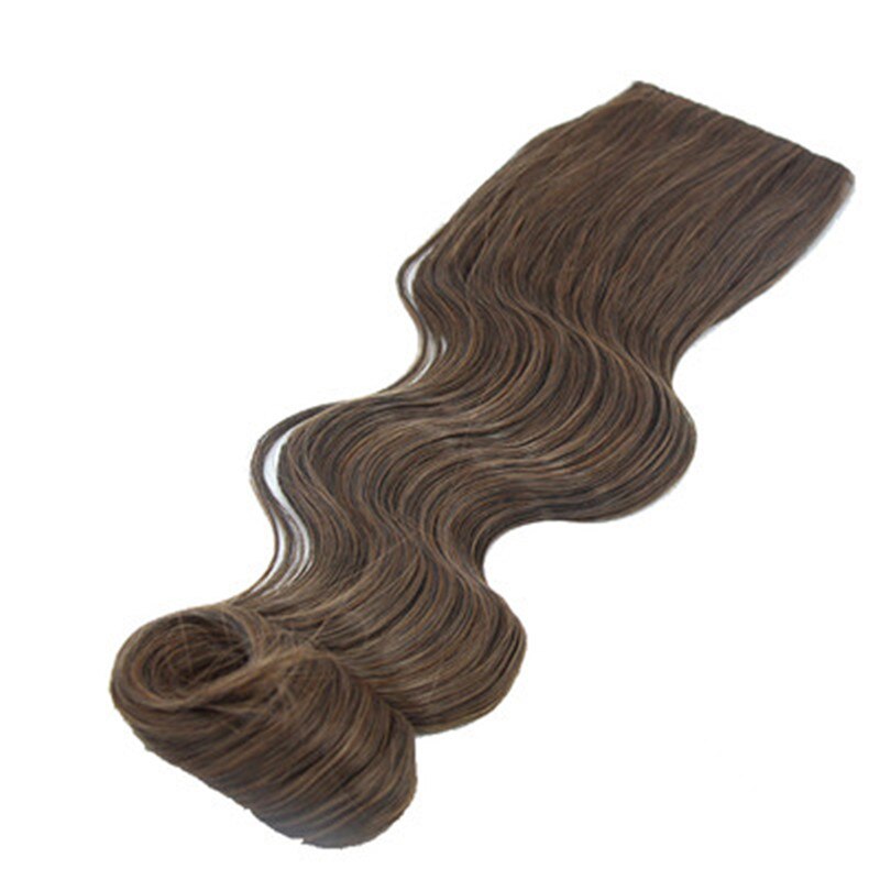 Flequillo de pelo de onda profunda para mujer, negro, marrón, accesorios para el cabello Vintage, estudio de fotografía: 9