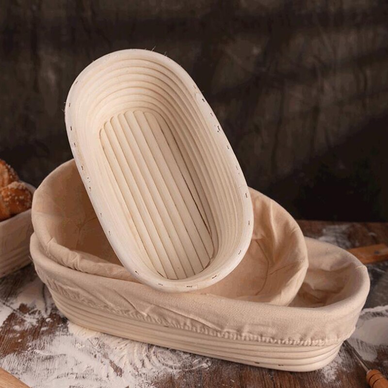 Bread Fermentation Rattan Basket Proofing Country Bread Baguette Dough Baskets Storage Container Wicker Basket