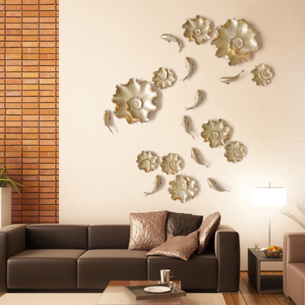 2x 3D Resin Crafts Arts European Handmade Resin Fish Wall Hanging Livingroom Home Decoration Wall Hanging Murals