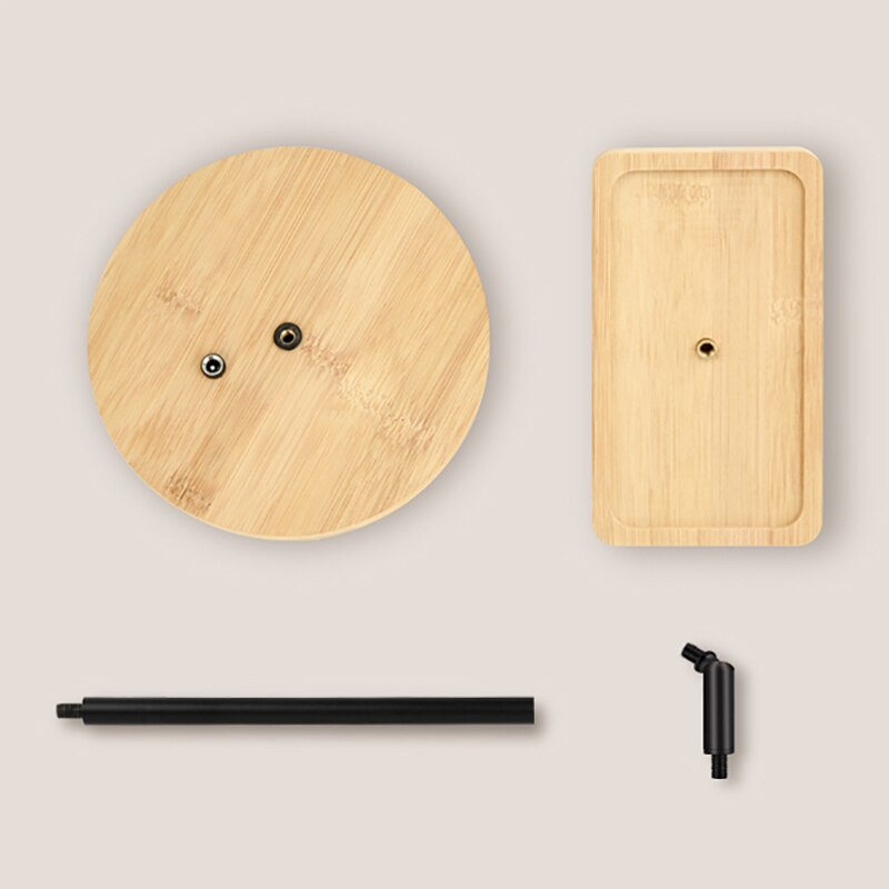 Houten bureau led make-upspiegel 360 graden draaibaar usb-oplaadbaar intelligent verstelbaar licht touchscreen schoonheidsspiegel