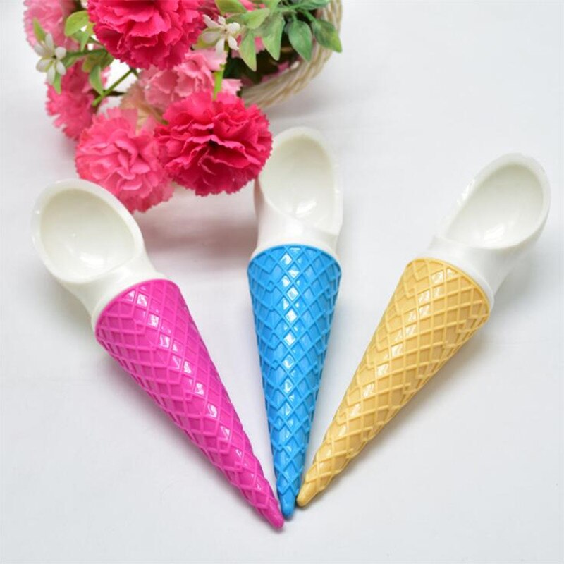 1Pc Cute Ice Cream Bowls With Spoons Wonderful Children Love Dessert Ice Cream Cones Homemade Tube 3 Colors