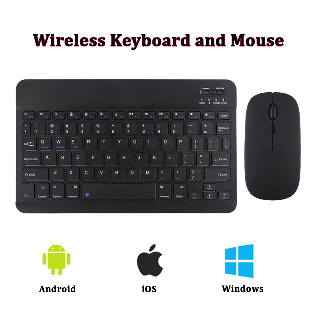 Voor Ipad Toetsenbord En Muis Set Mini Bluetooth Toetsenbord Draagbare Draadloze Toetsenbord En Muis Voor Samsung Xiaomi Ipad Toetsenborden