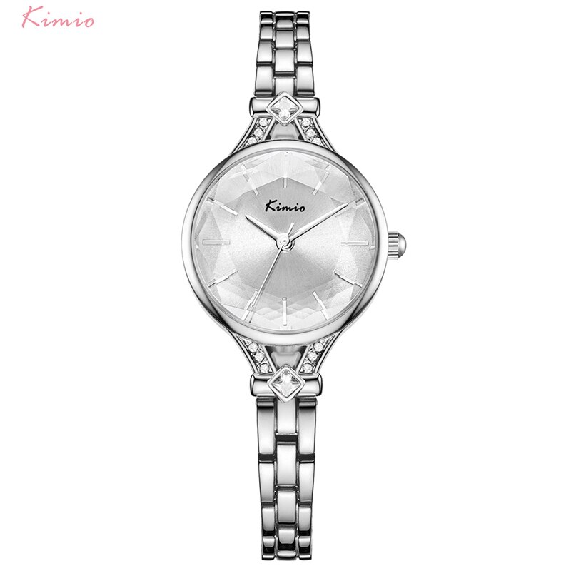 Kimio Frauen Uhren Quarz Armbanduhr Edelstahl Armbinde Uhr exquisit Strass Kleid Uhr Montre Femme: 1954