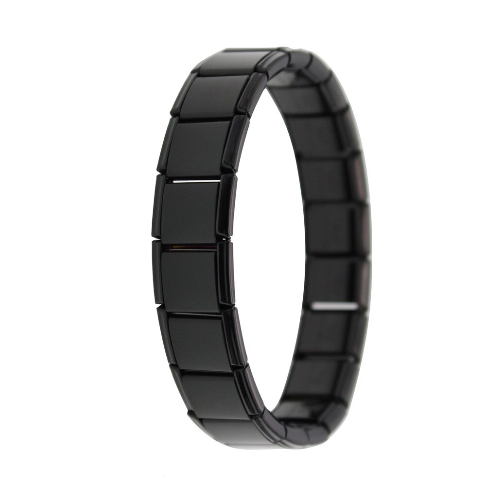 Hapiship 13Mm Mannen Mode-sieraden Rvs Zwart/Goud// Rose Elastische Armband Bangle Jongens g095: Black