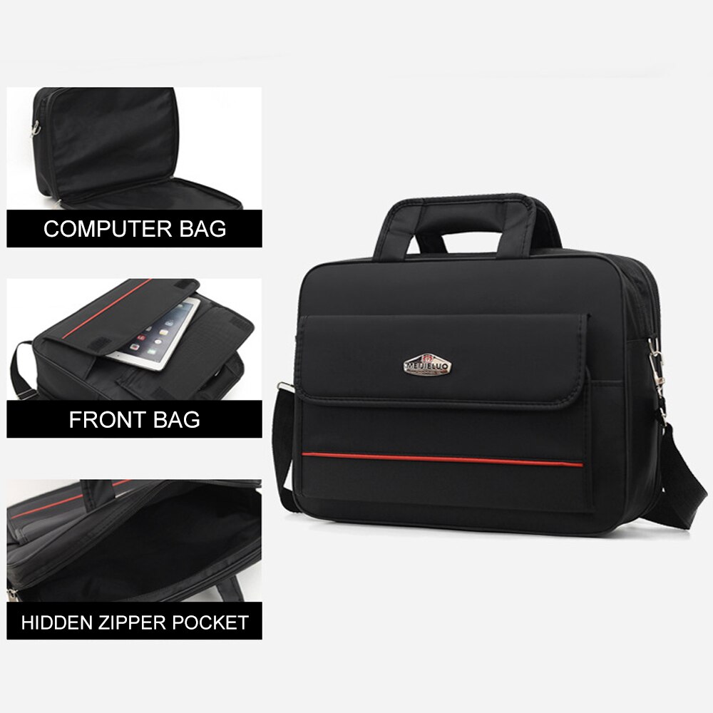 Men Business Nylon Briefcase Male 13 14 Inch Laptop Handbag Large Capacity Waterproof Shoulder Bag Crossbody Bags XA774ZC