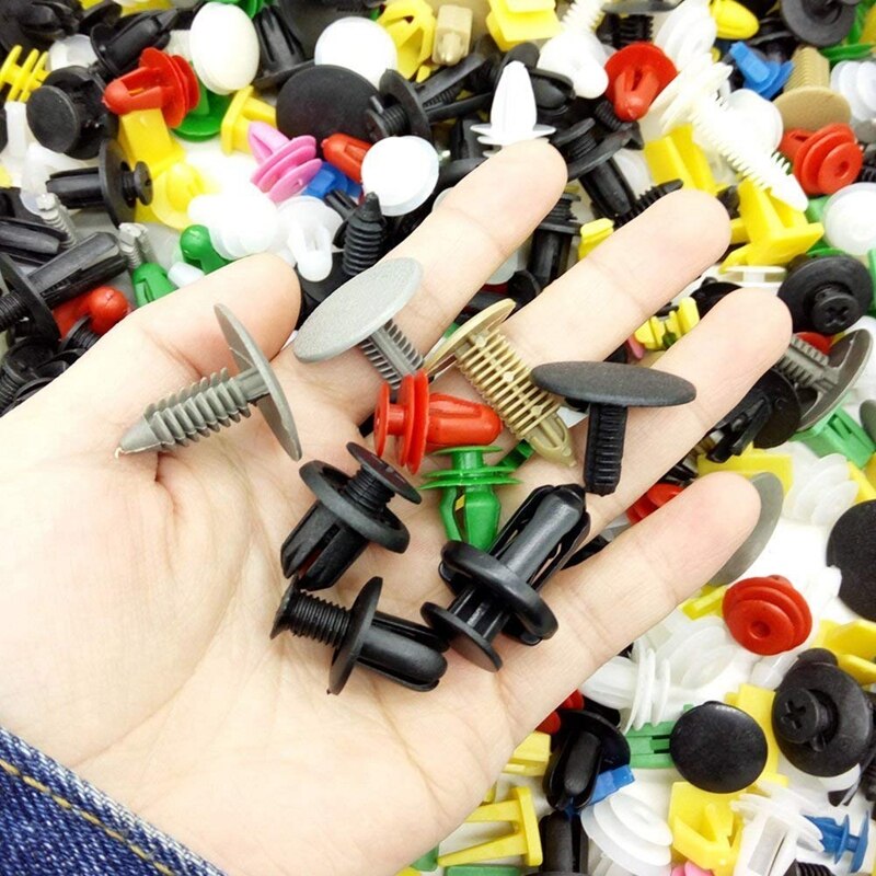 440 stuks auto bevestigingsclips bumperclips deurpaneel spatbordvoering houder kunststof drukpen klinknagel set schroefclips met