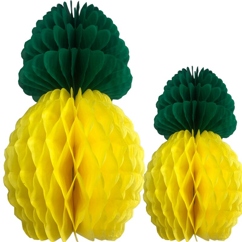 Centres de table hawaïens en papier, 10 pièces par lot, ananas, nids d'abeilles, décoration de fête dans la Jungle hawaïenne