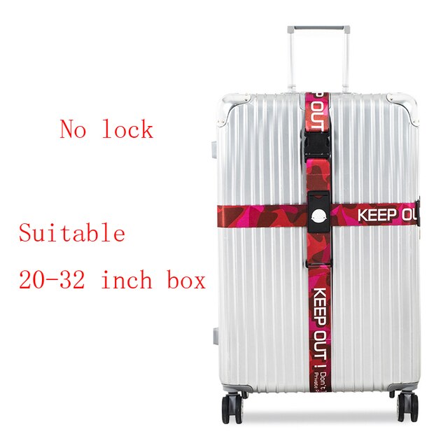 Valise de voyage réglable avec mot de passe à 3 chiffres, serrure à bande croisée à sangles en corde, accessoire de voyage: NO lock H4