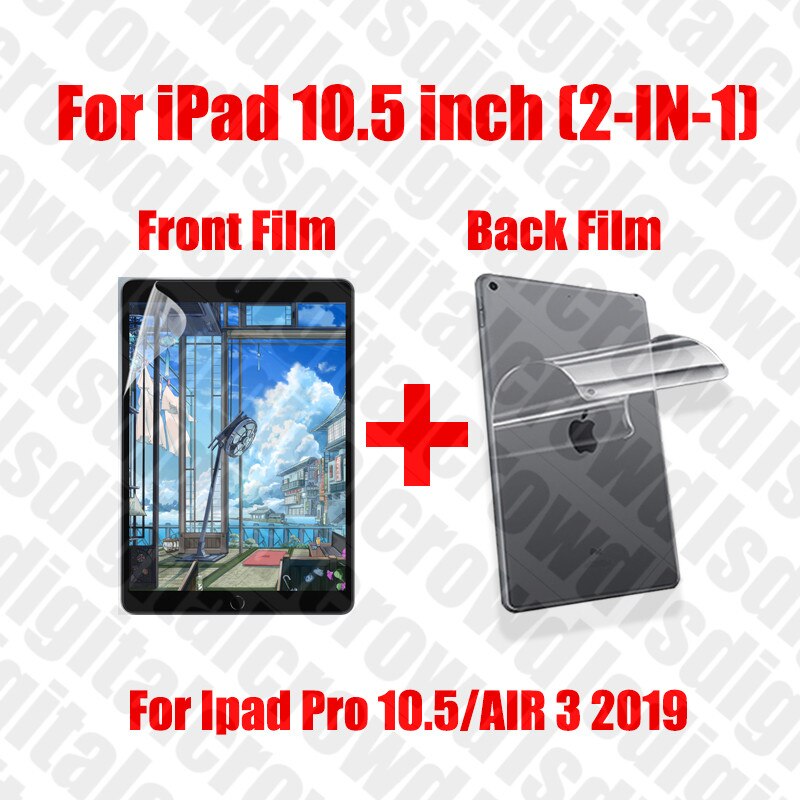 Paper Like Screen Protector For Ipad Pro 11 Mini 5 Air 3 1 2 4 Gen Ipad Accessories 10.2 12.9 9.7 10.5 Film No Glass: For 10.5 inch 2-IN-1